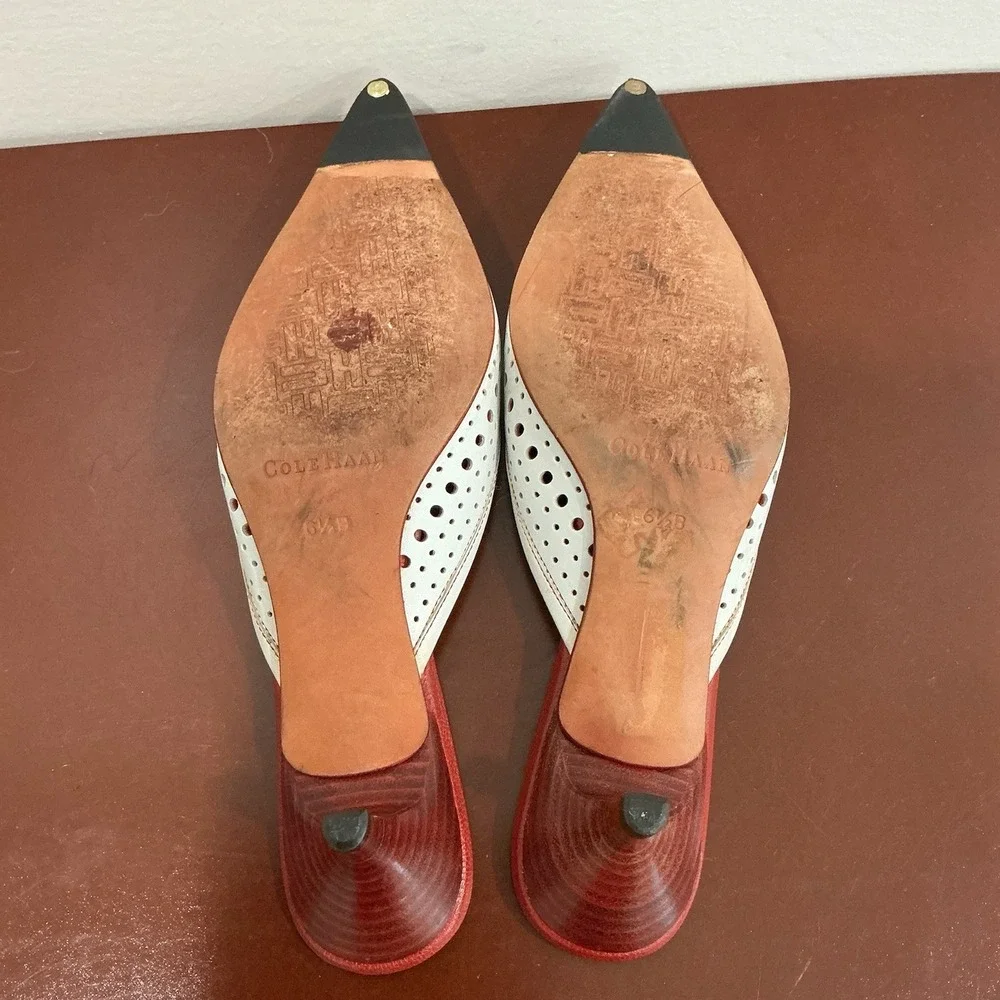 Cole Haan Women's 6.5B Mule Style Leather Heels Office Business